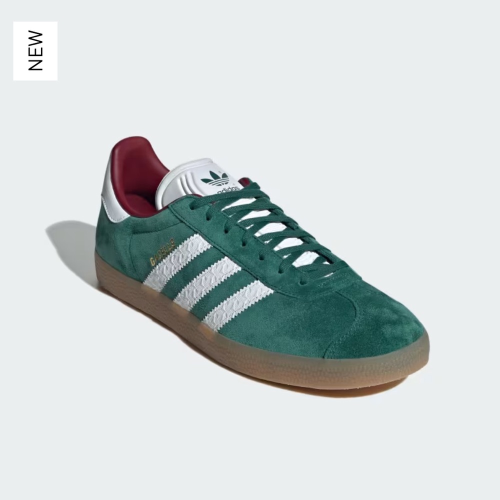 NWT Adidas Gazelle Originals Sneakers Collegiate Green Gum Sz Men 6/Women 7 - Picture 4 of 16